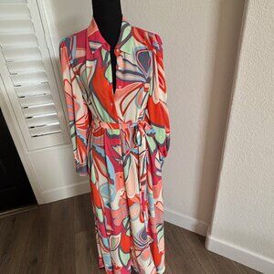 Alexis Paisley Print Maxi Shirt Dress
